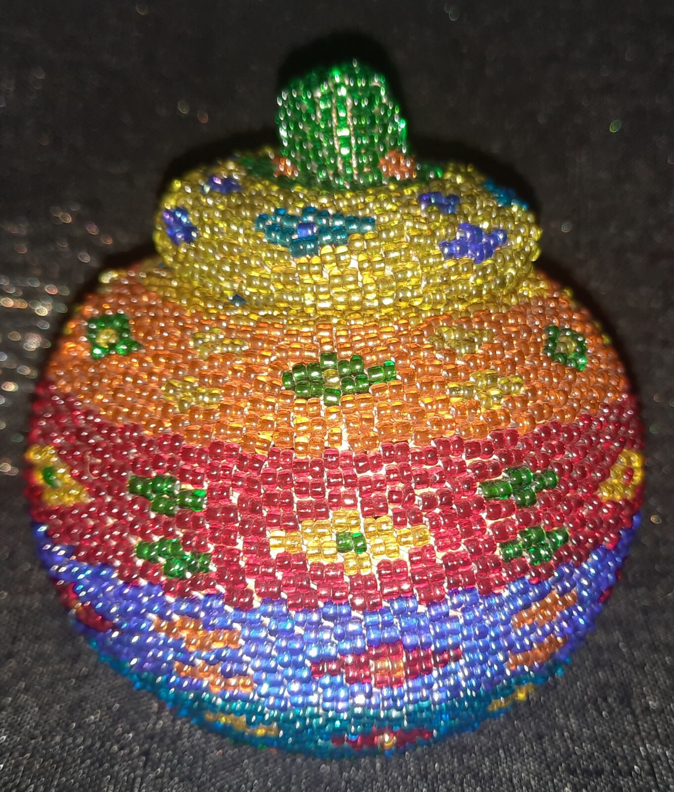 Seagrass Beaded Trinket Jar Mini Basket
