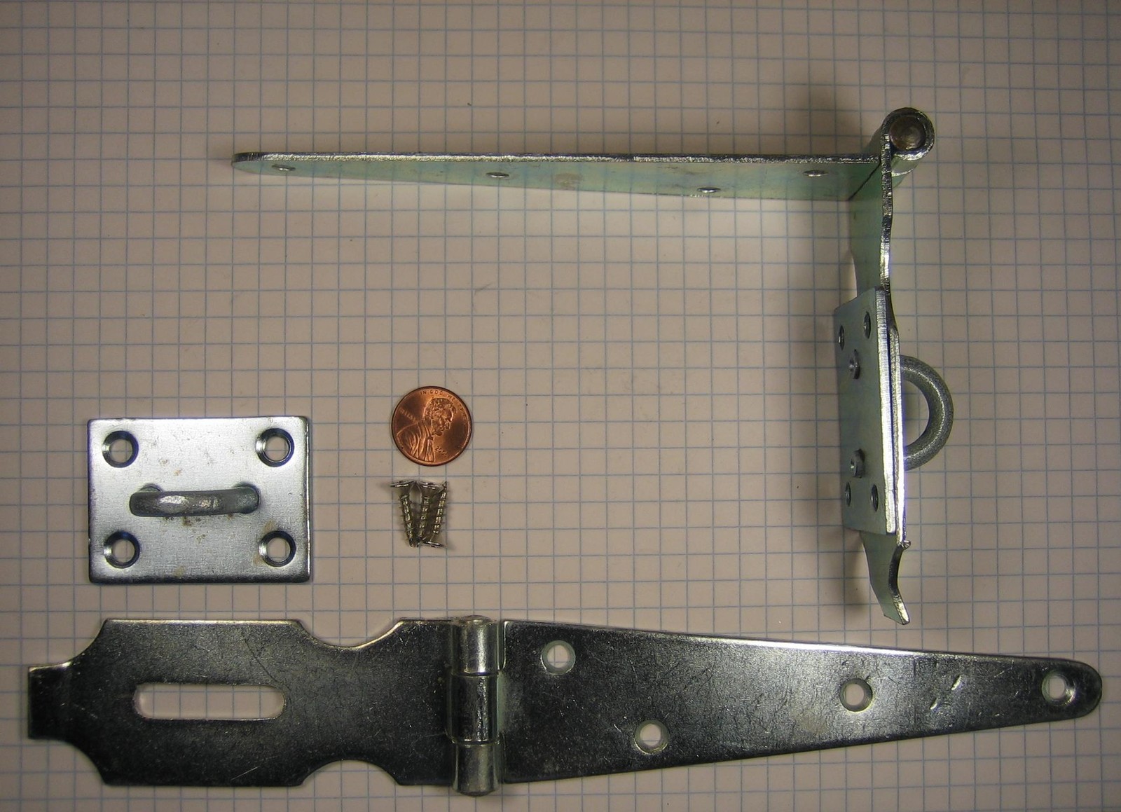 TACO #TA-600GV-6" HINGE HASP, STEEL, ZINC-PLATED, 10-1/8" LENGTH, WITH SCREWS