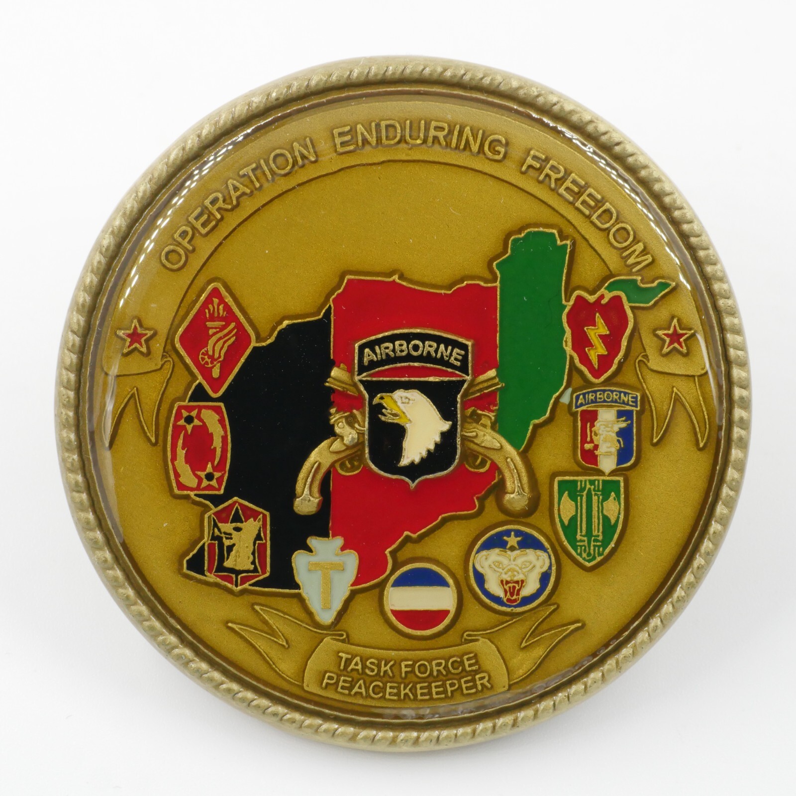 [301] Task Force Peacekeeper Operation Enduring Freedom Challenge Coin