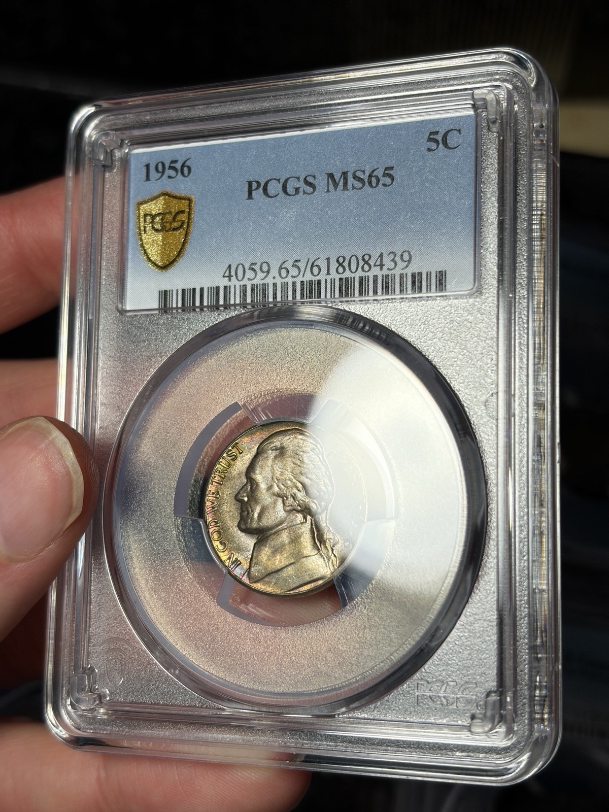 1956 US Mint Set 18 Coin Fully PCGS Graded Rainbow Toned WOW Original