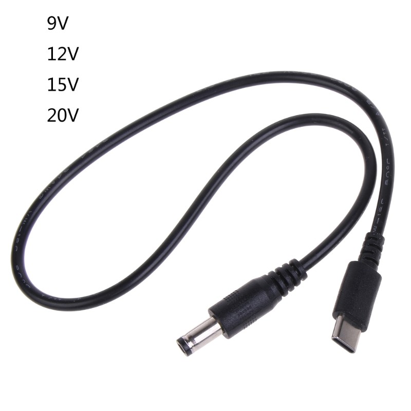 DC5.5x2.1mm to TypeC Input Cable for WiFi Router Speaker LED Light 9V 12V 15V20V