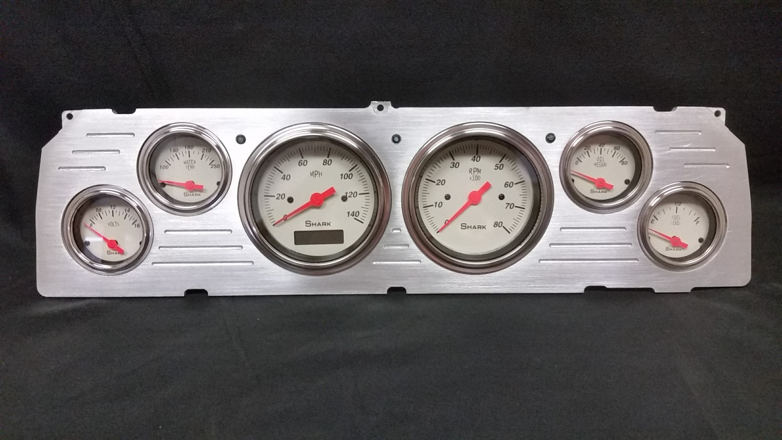 1964 1965 1966 CHEVY TRUCK 6 GAUGE DASH CLUSTER SHARK