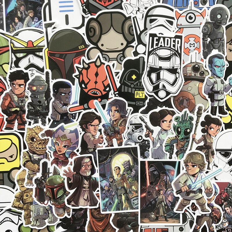 100Pcs Star Wars Stickers Bomb Laptop Car Skateboard Luggage Graffiti Decals Lot