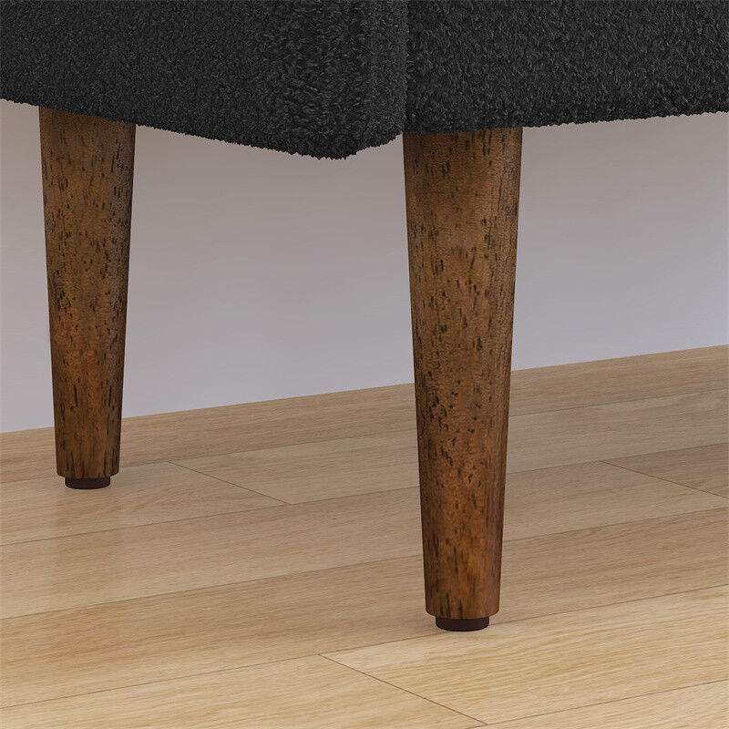 46in Modern Teddy Velvet Storage Stool with Storage for Apartments,Living Rooms