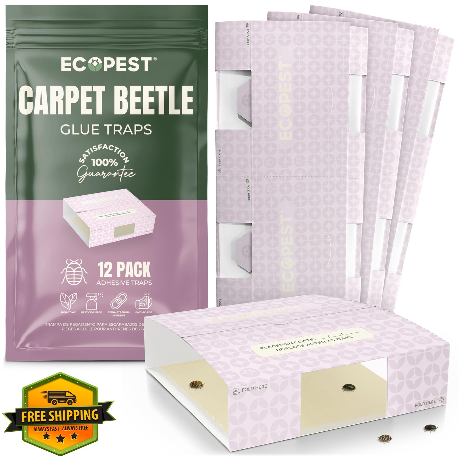 ECOPEST Carpet Beetle Traps 12 Pack