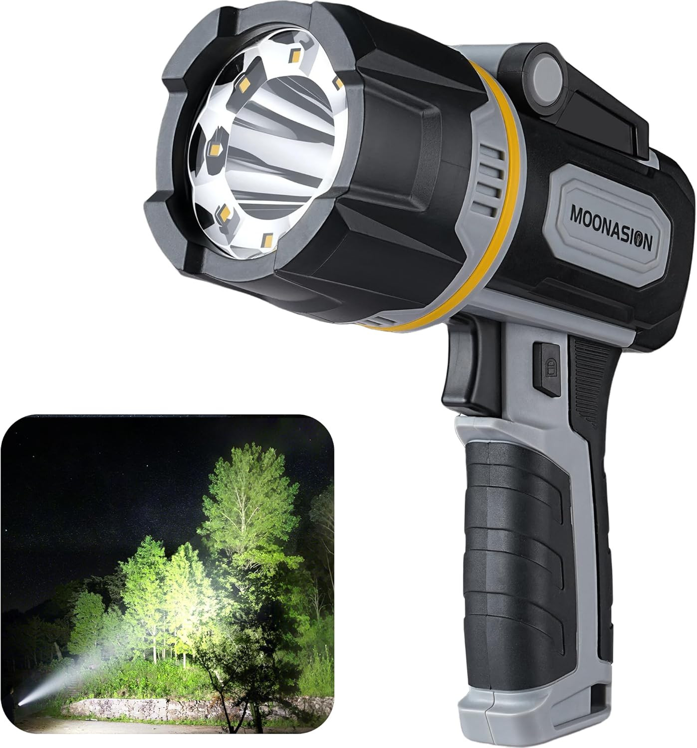 Rechargeable Spotlight 1000000 Lumen, Super Bright LED Spotlight Flashlight w...