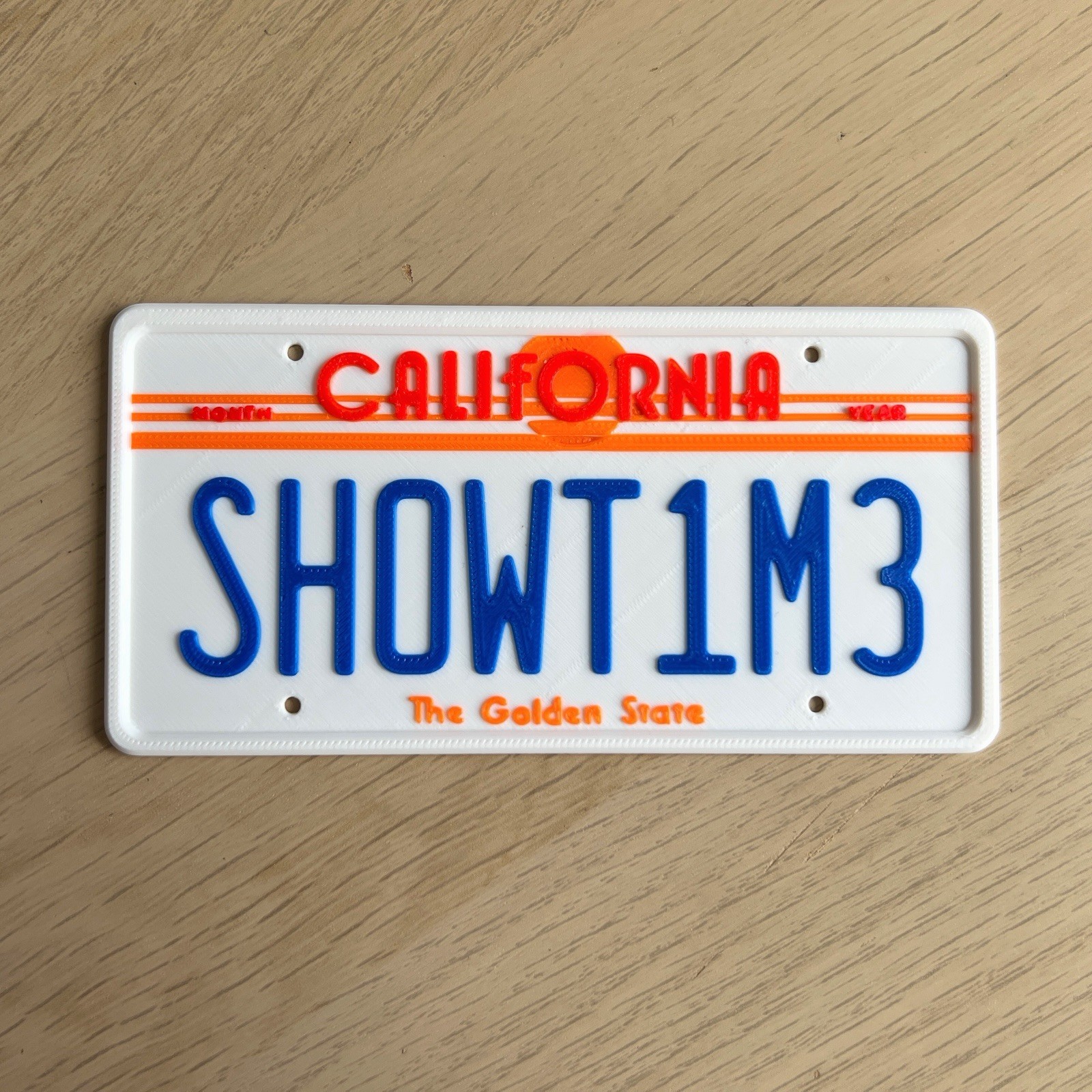 Mini Johnny Cage License Plate Showtime Mortal Kombat Replica Prop Inspired