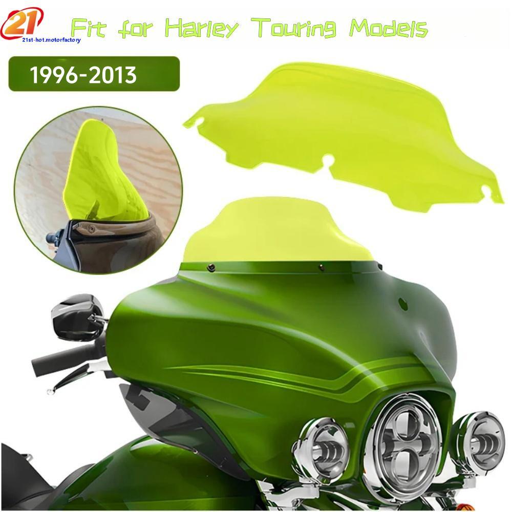 8"Green Wave Windshield Windscreen For Harley Touring Electra Street Glide 96-13