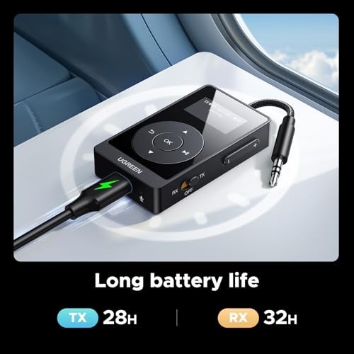 Bluetooth Transmitter Receiver 5.3 AptX Adaptive for Airplane TV Wireless