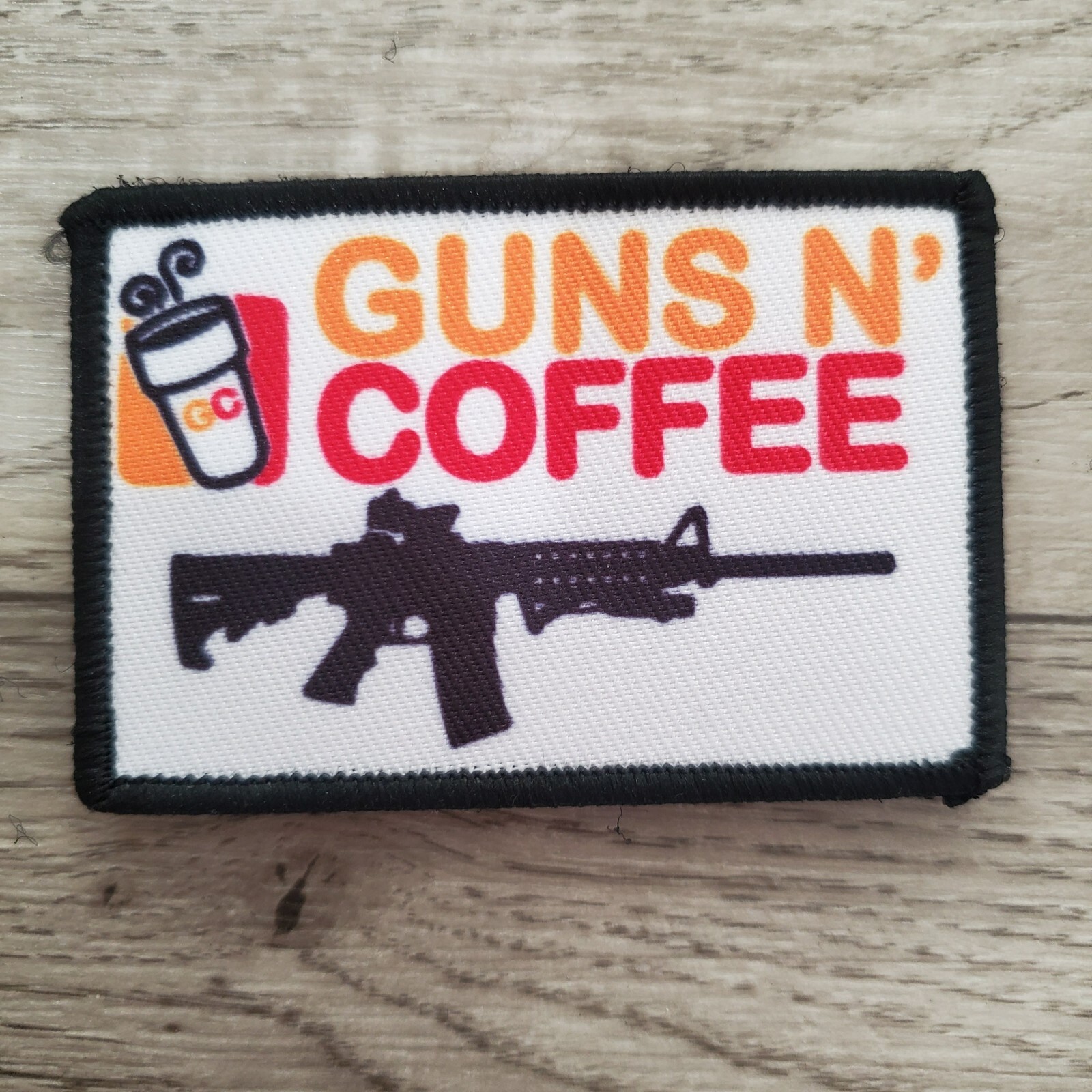 GUNS N COFFEE Tactical Morale Patch Hook and Loop