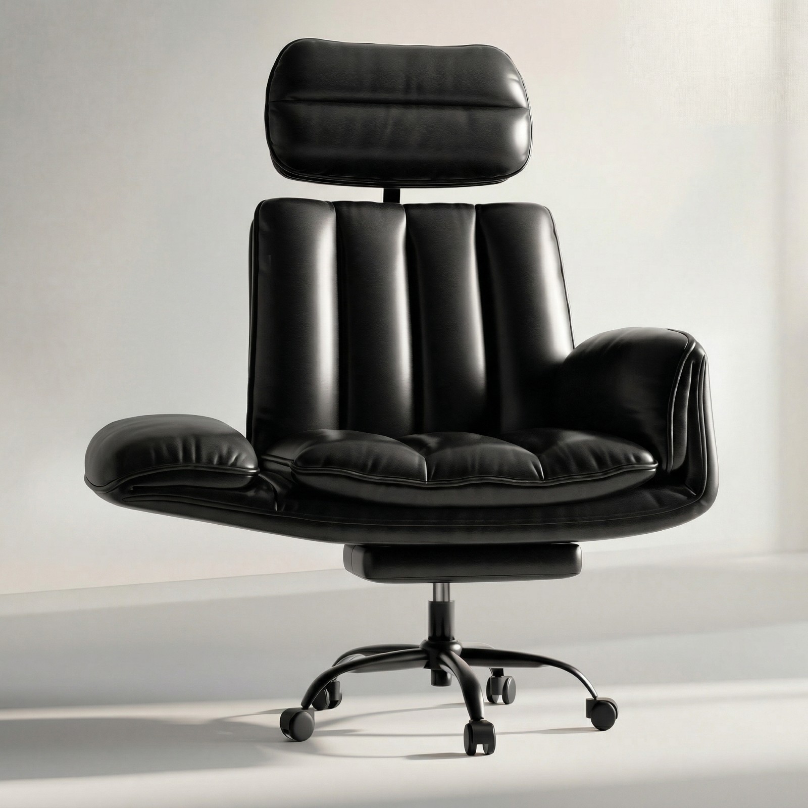 PU Leather Office Chair Ergonomic Computer Gaming Chair Desk Chair with Footrest