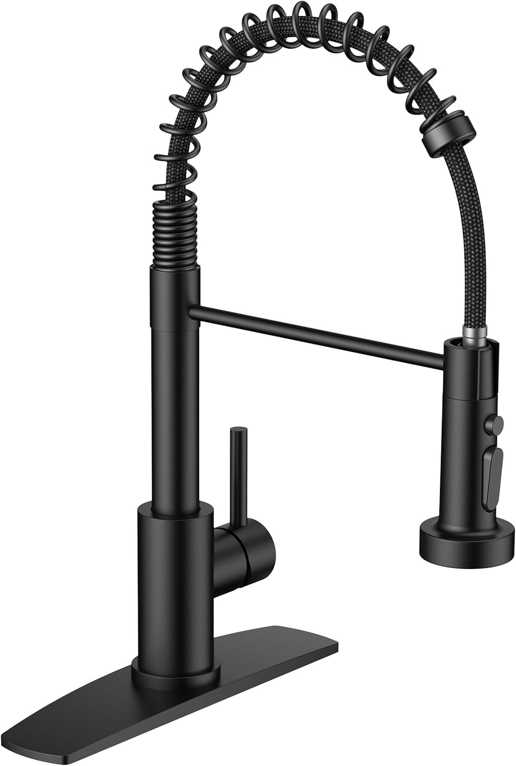 Black Kitchen Faucet, Stainless Steel Single Handle | Classic Commercial Kitchen