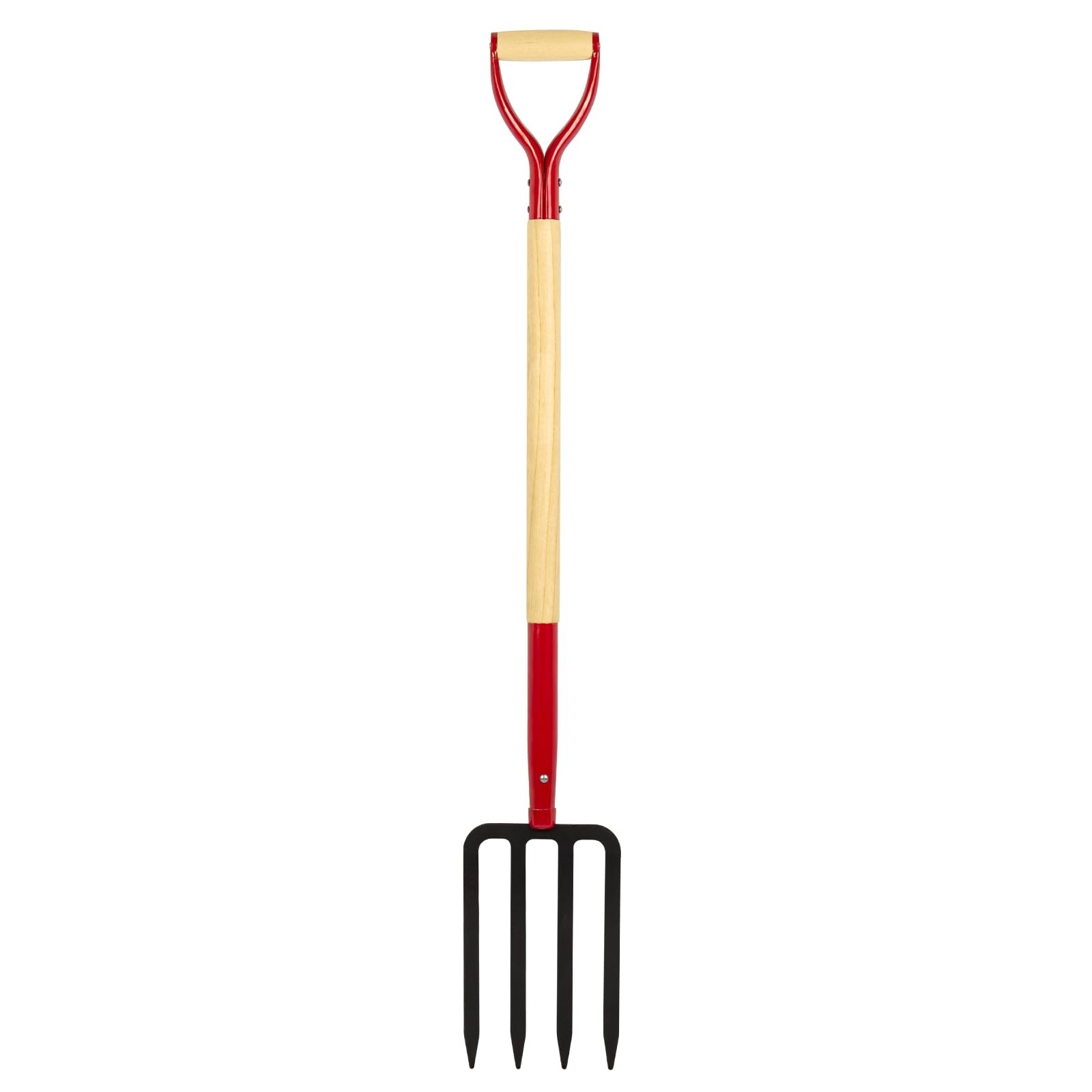 Heavy Duty Garden Fork for Digging, 4 Tines Pitch Fork for Gardening Compost,...