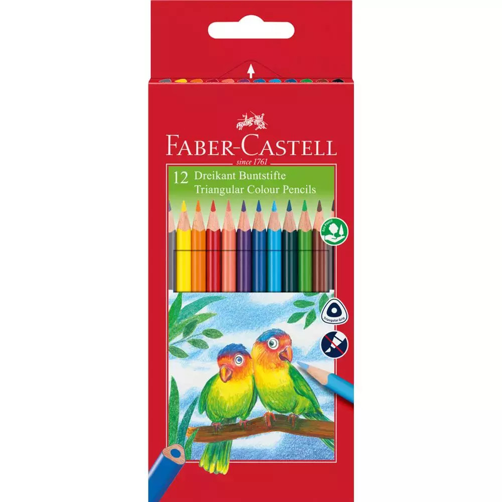 7891360467403 Faber-Castell, trójkątne kredki Eco, 12 kolorów Faber Castell