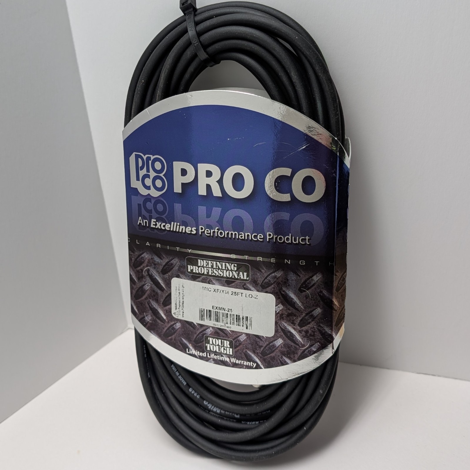 Pro Co EXMN-025 25ft Excellines XLRF to XLRM Microphone Cable