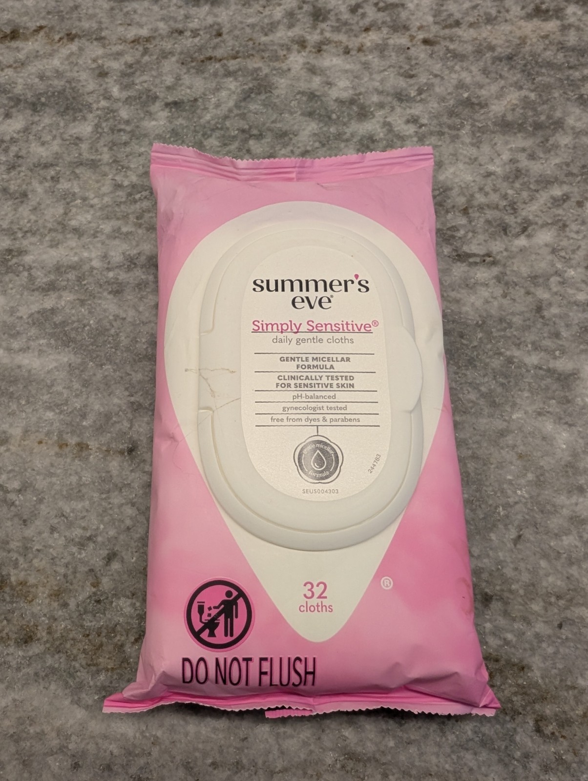 Simply Sensitive Daily Gentle Refreshing Feminine Wipes,  32 C
