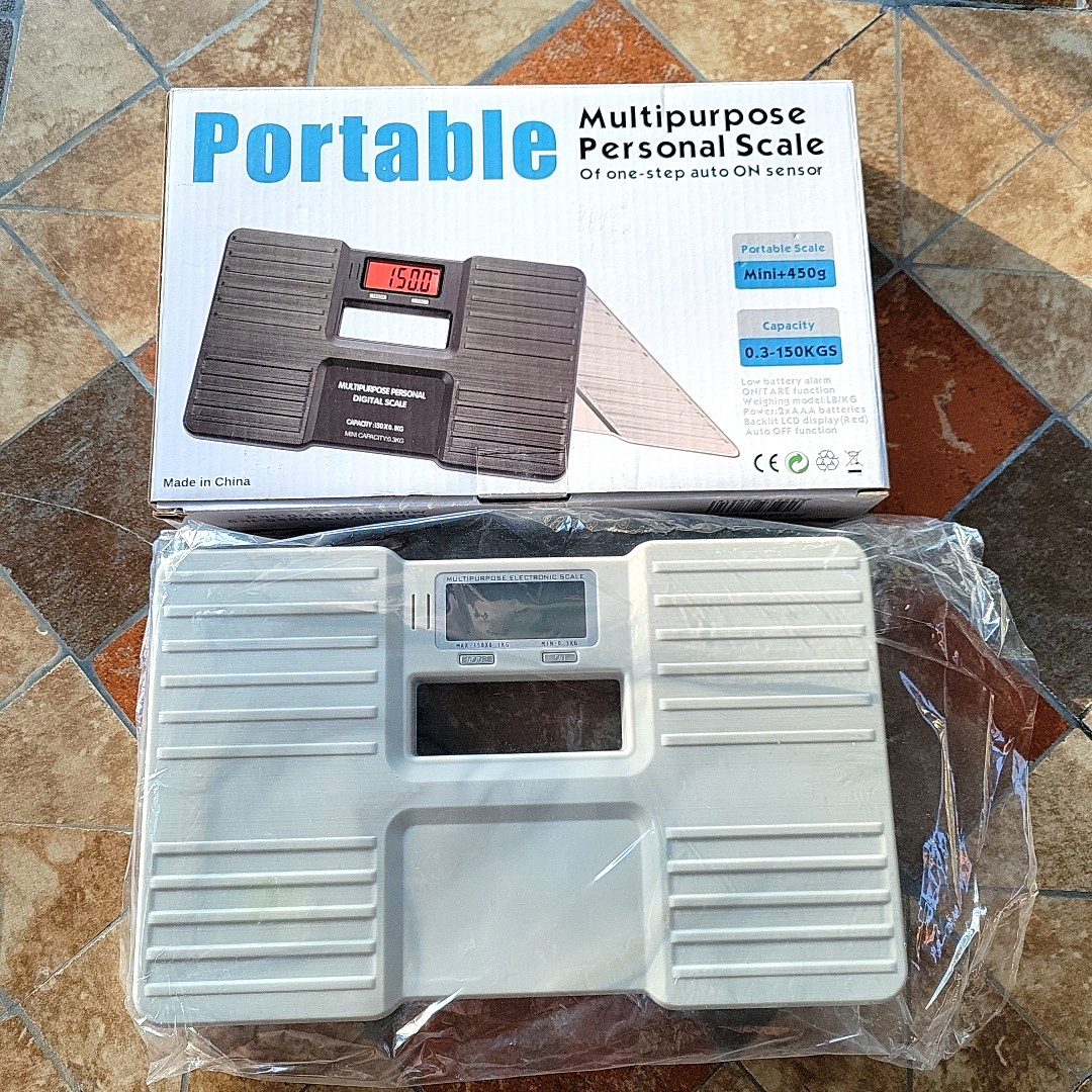Digital Scale New LCD, Multipurpose, White, 0.3kg to 150kg