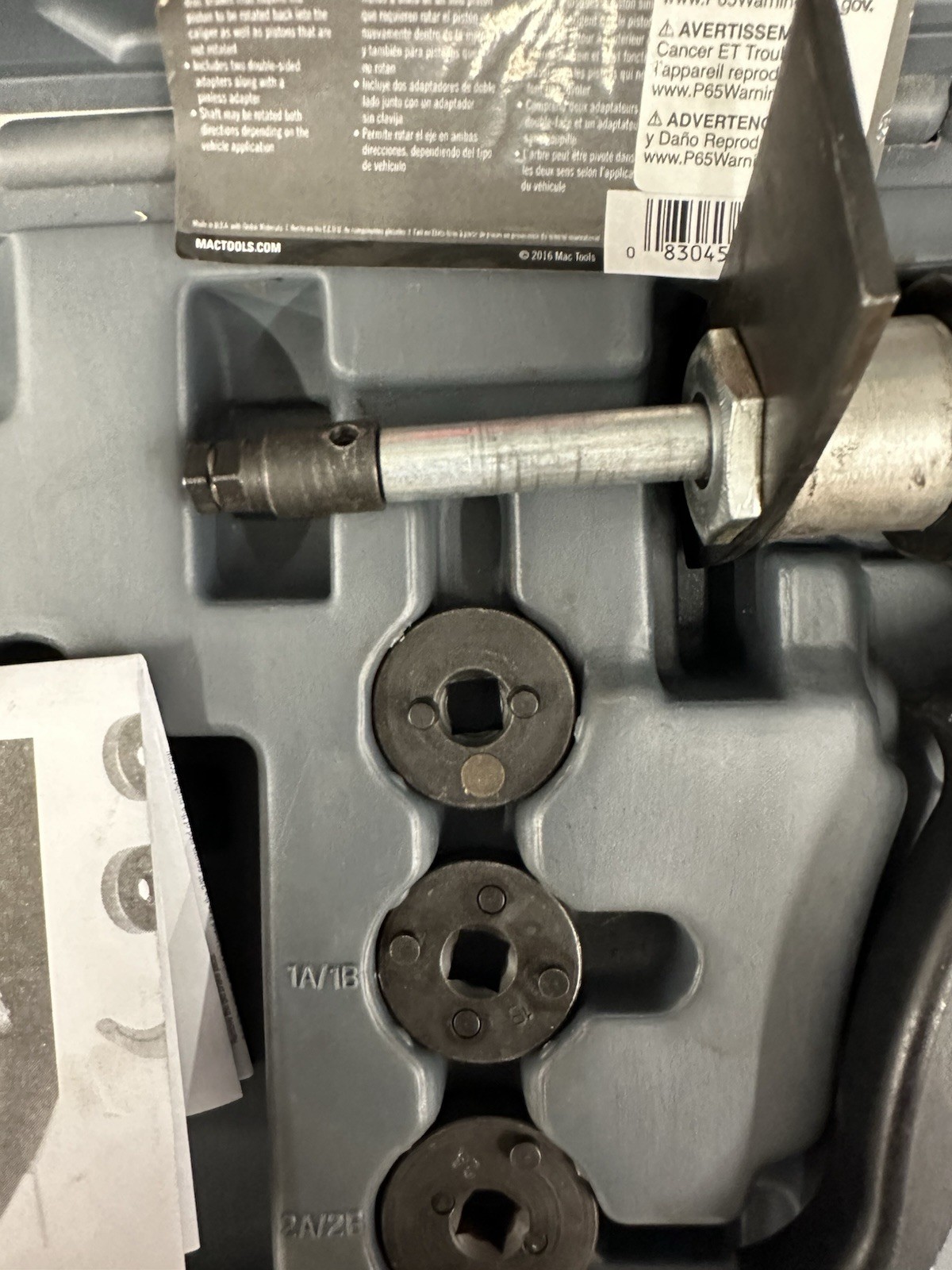 MAC TOOLS BRAKE CALIPER TOOL IN GREY CASE