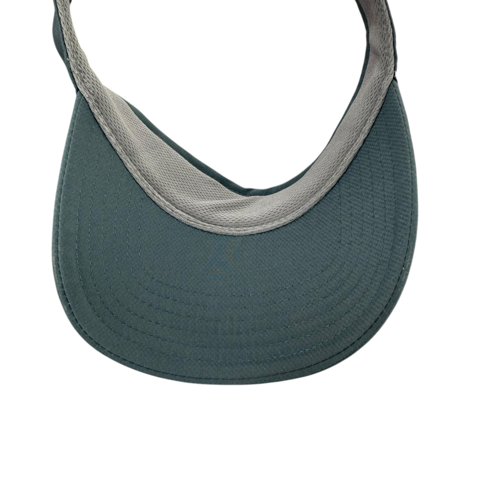 Under Armour Golf Visor Gray Green Logo Adjustable Strap OSFA Outdoor Active EUC