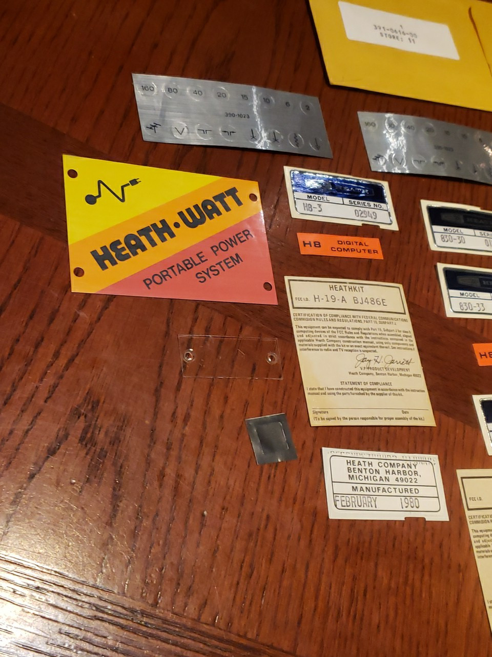 New Heathkit Misc. Label Pack #391-0616