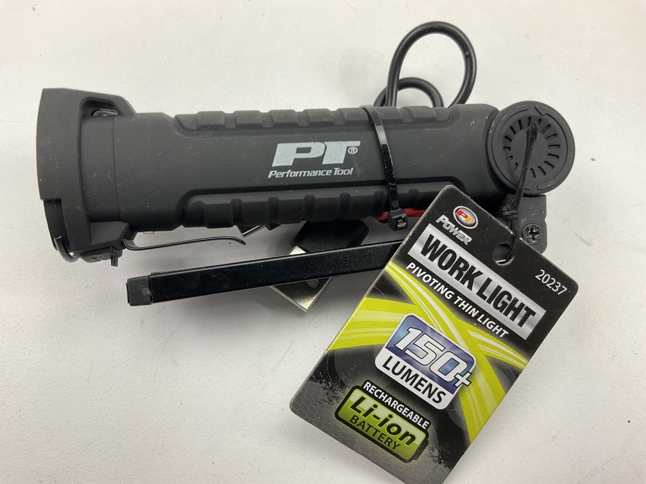 Performance 20237 Pivoting Thin Work Light Lamp, 150 Lumen, Lithium Ion Battery