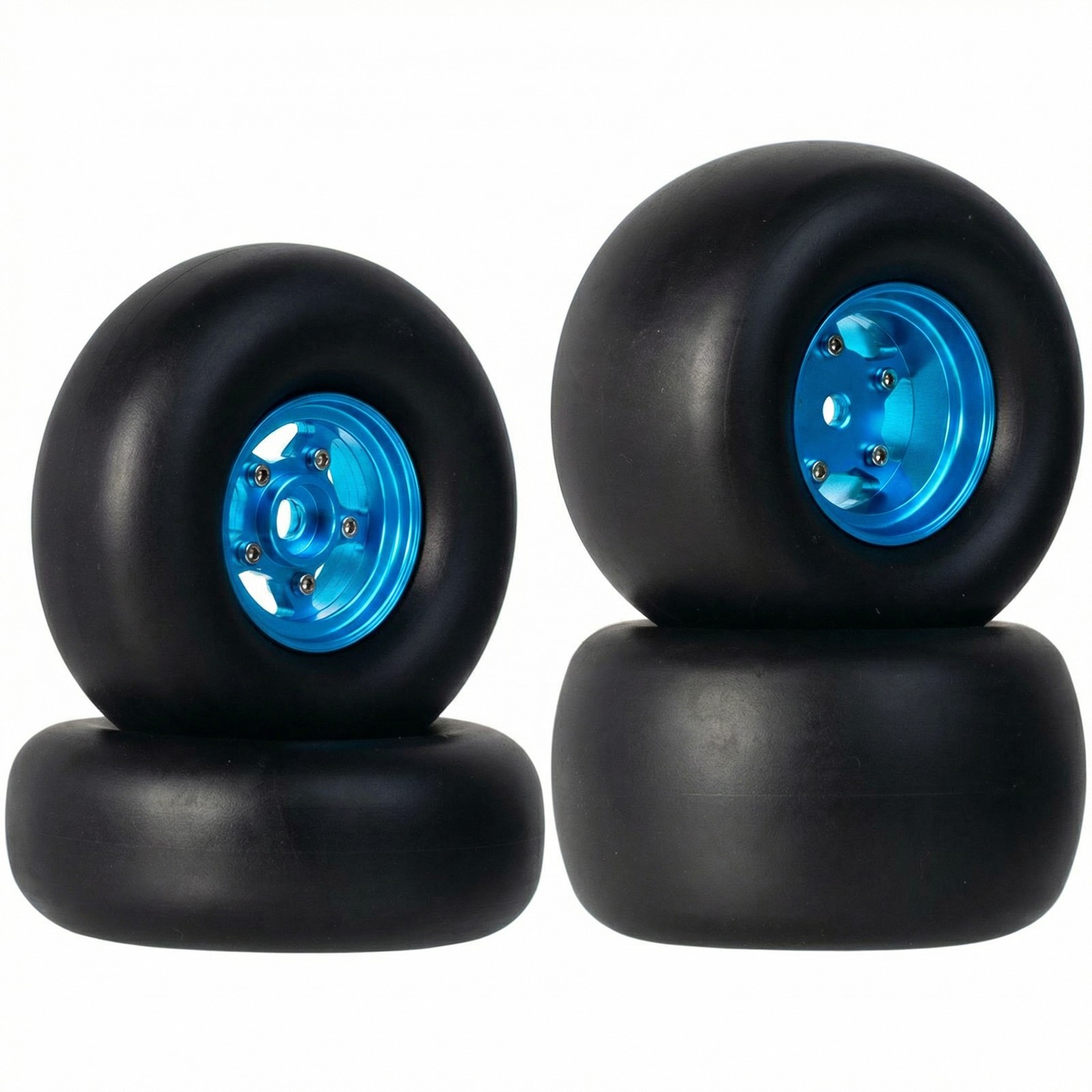 Alu Beadlock Wheel Rims Tires for Tamiya Grasshopper Frog Sand Scorcher Hornet