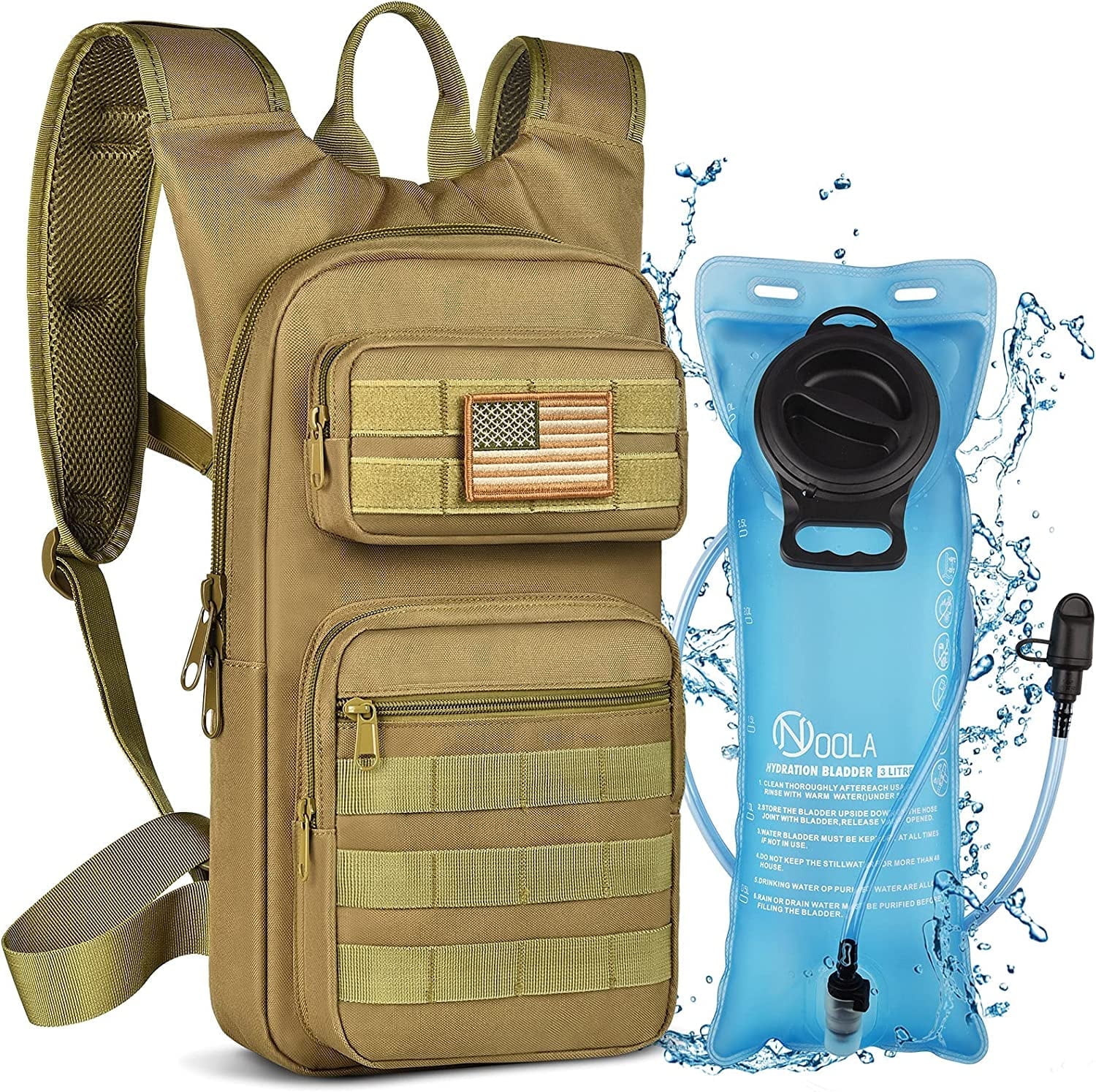 17L Hydration Backpack with 3L TPU Water Bladder, Water Backpack Hydration Pack