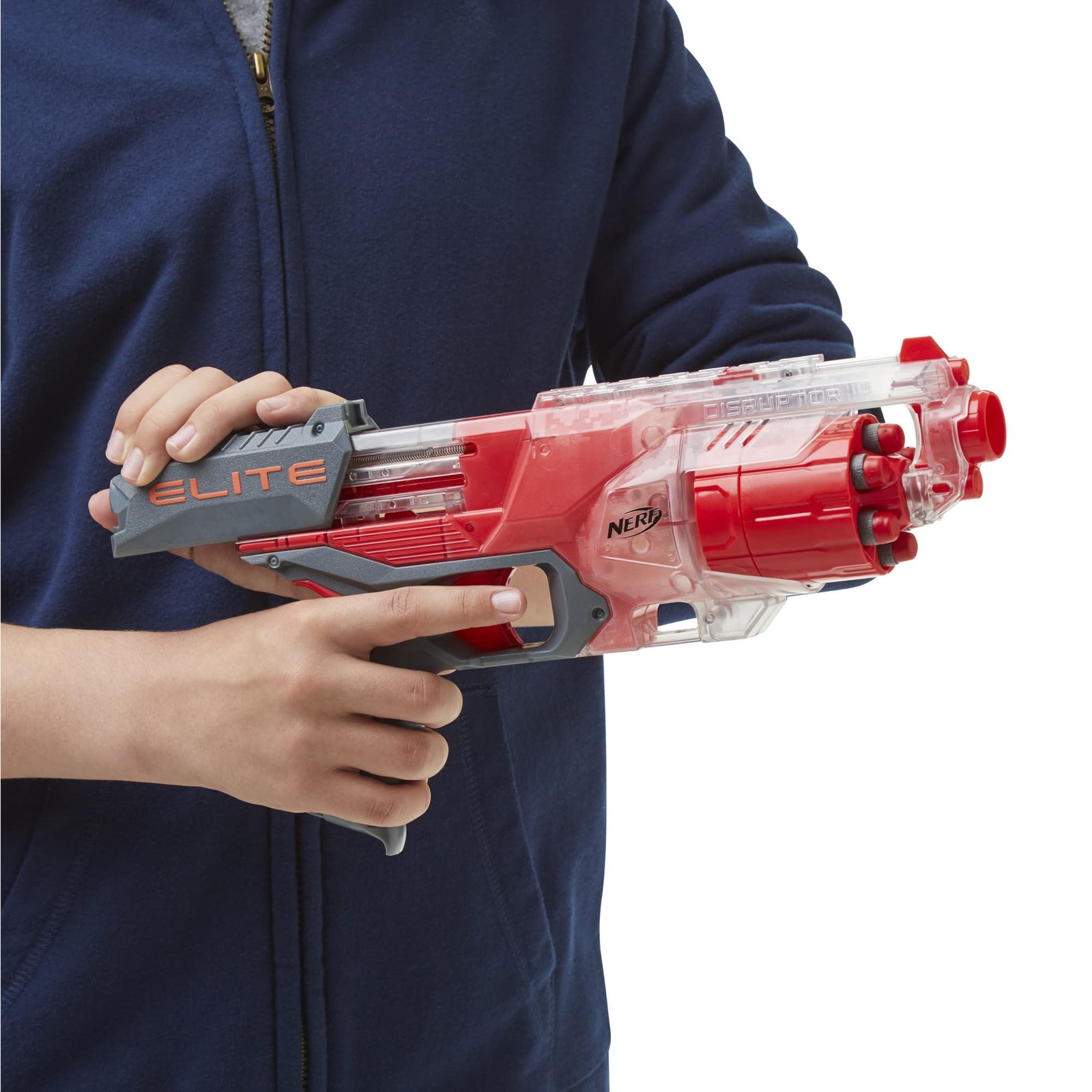 Nerf Elite - Drum Slam Fire Translucent Red Retailer Exclusive