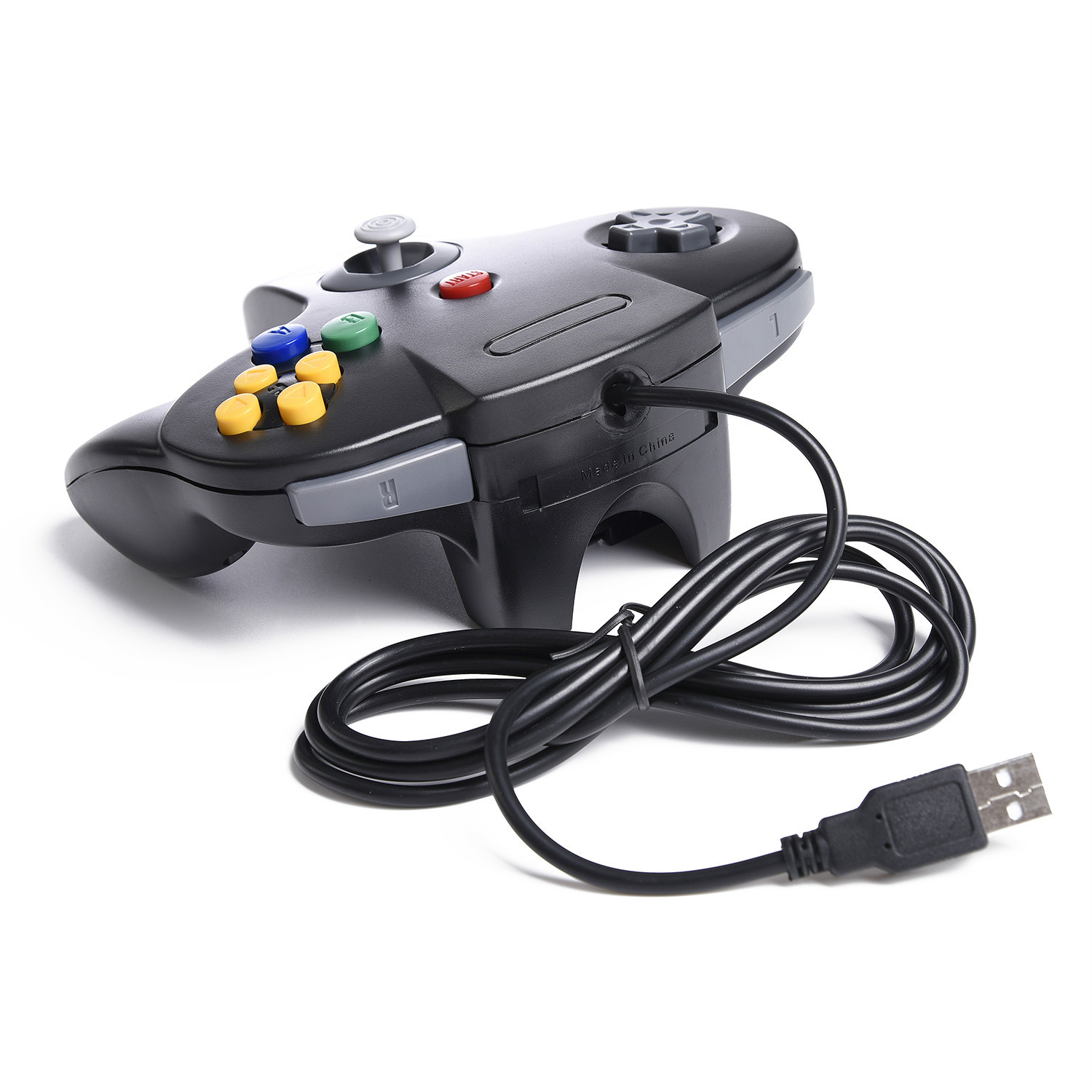 For N64 PC MAC Raspberry Pi Controller Retro Wired USB Classic Games Joystick