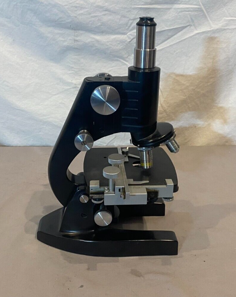 American Optical B-35-38 Monocular Light Microscope Graf-Apsco Lamp Olympus Case