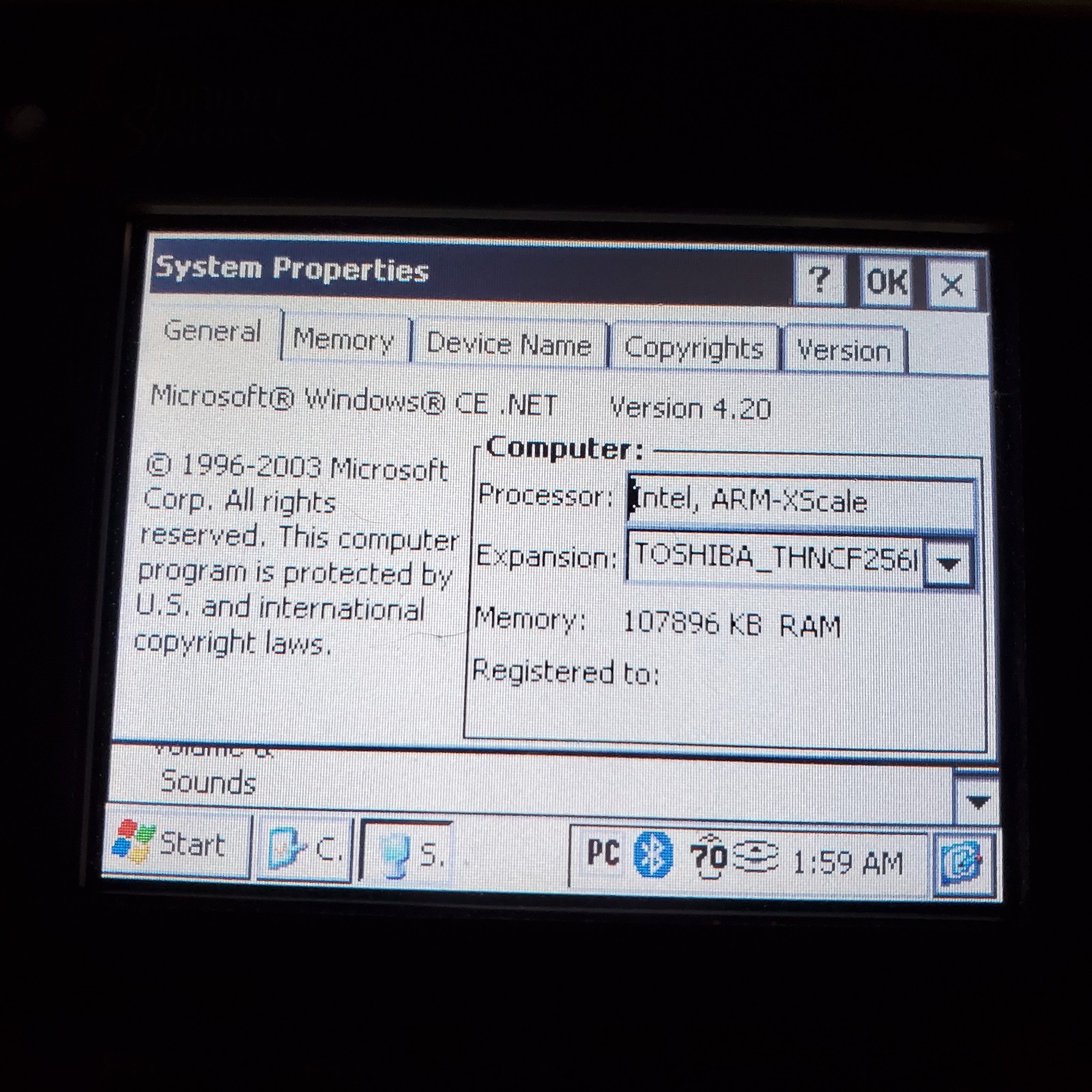 Juniper Systems ALLEGRO CX Field Data Collector Handheld Computer Unit w/Battery