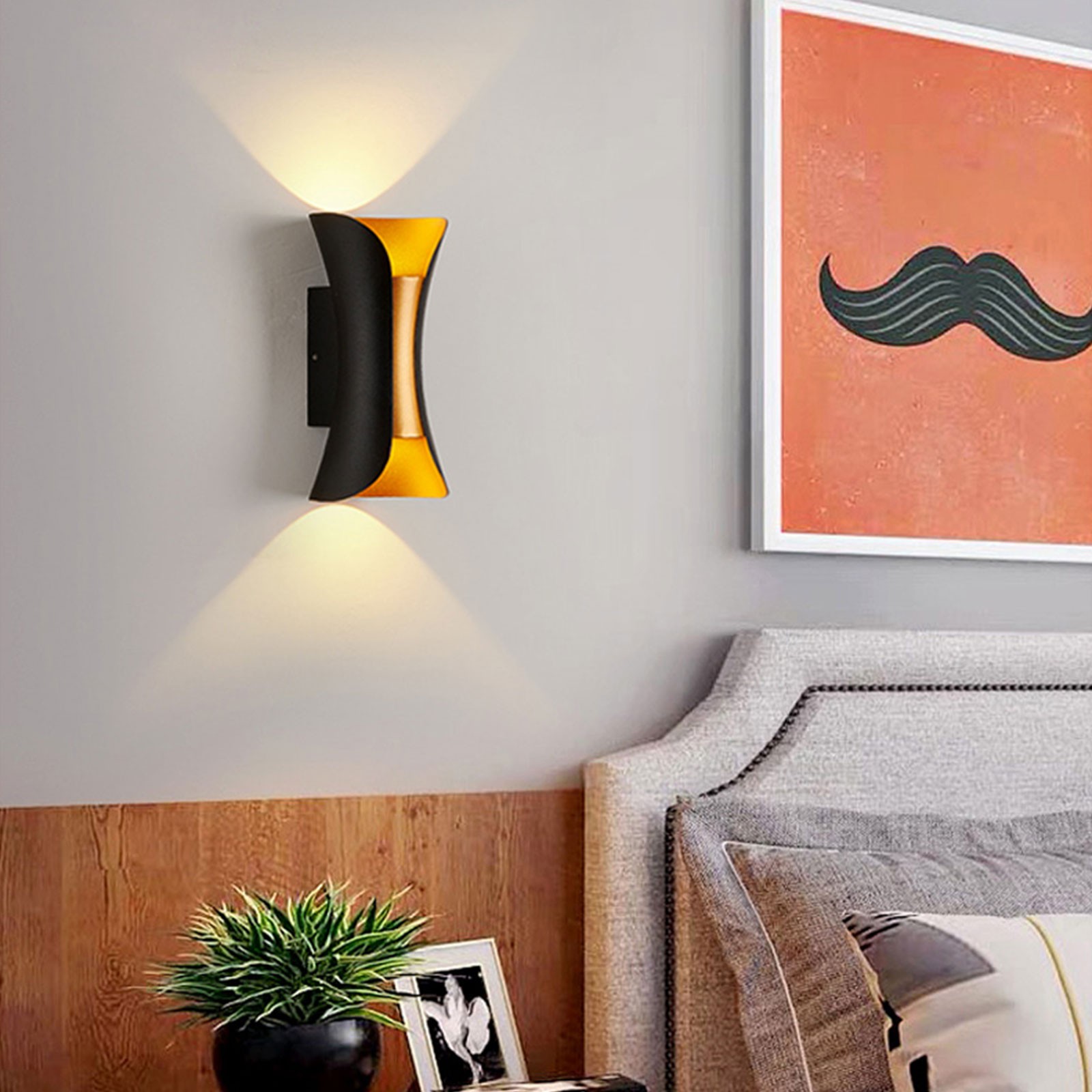 Modern LED Up Down Wall Light Sconce Lamp Fixture Outdoor Indoor Waterproof 12W