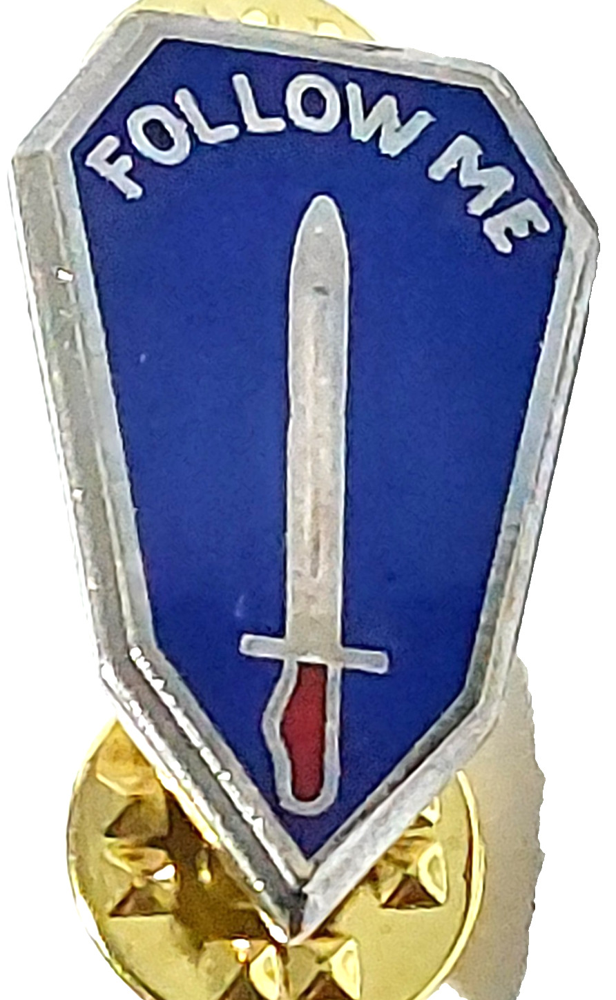 Army DUI Crest Infantry School "Follow Me" (G23) Lapel Pin