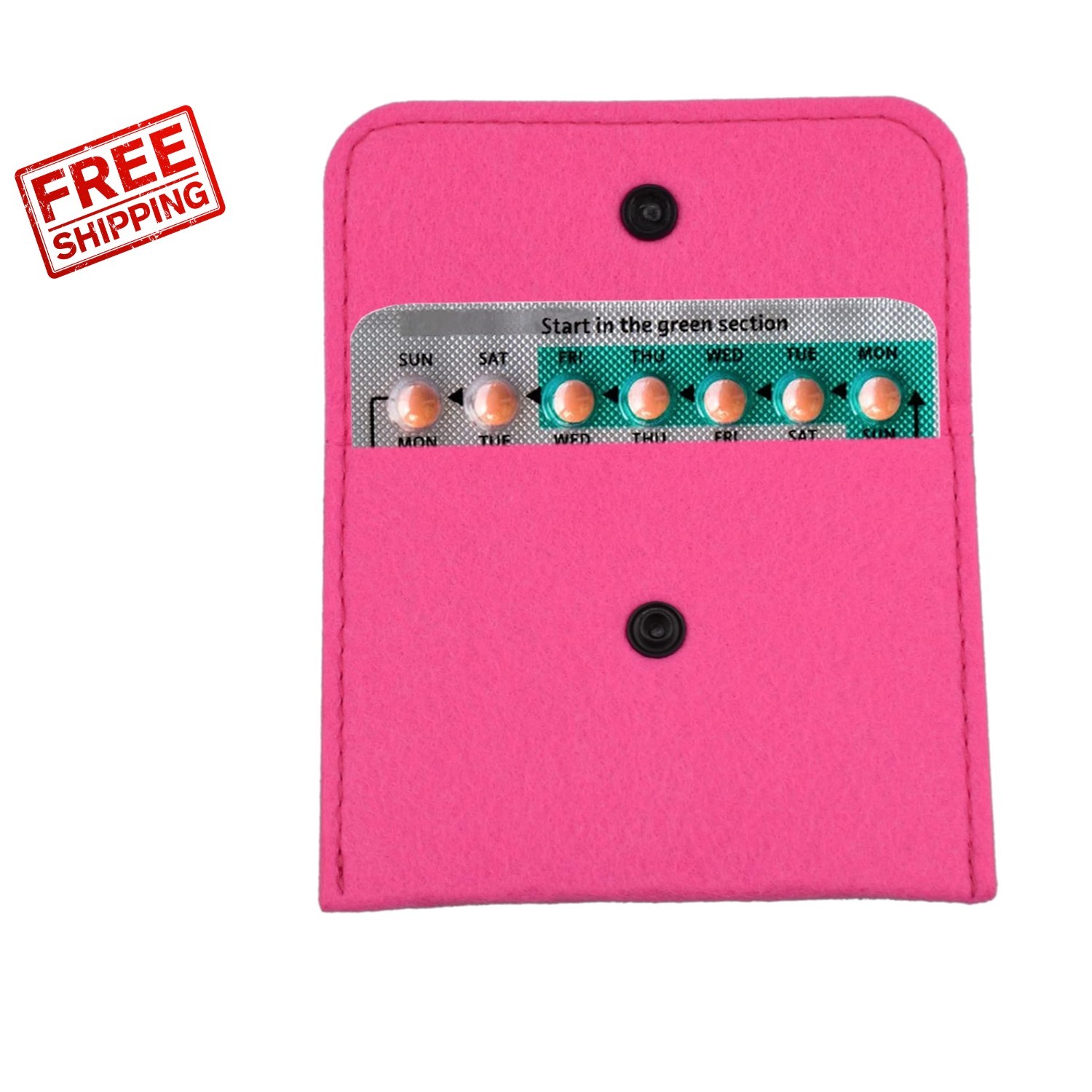 Chic Pink Pill Packets - Privacy Protection for Contraceptives and Essentials