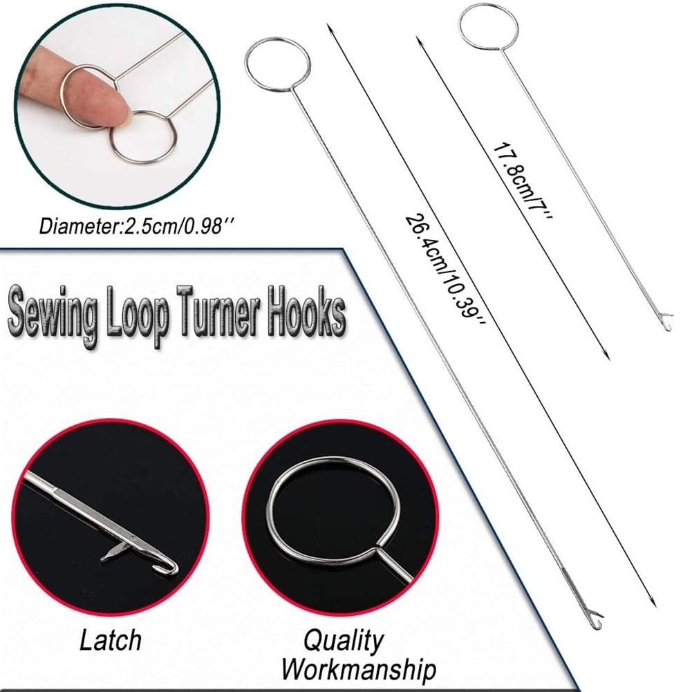 Drawstring Threader Replacement Set Sewing Turn Fabric Threader Tools for6207