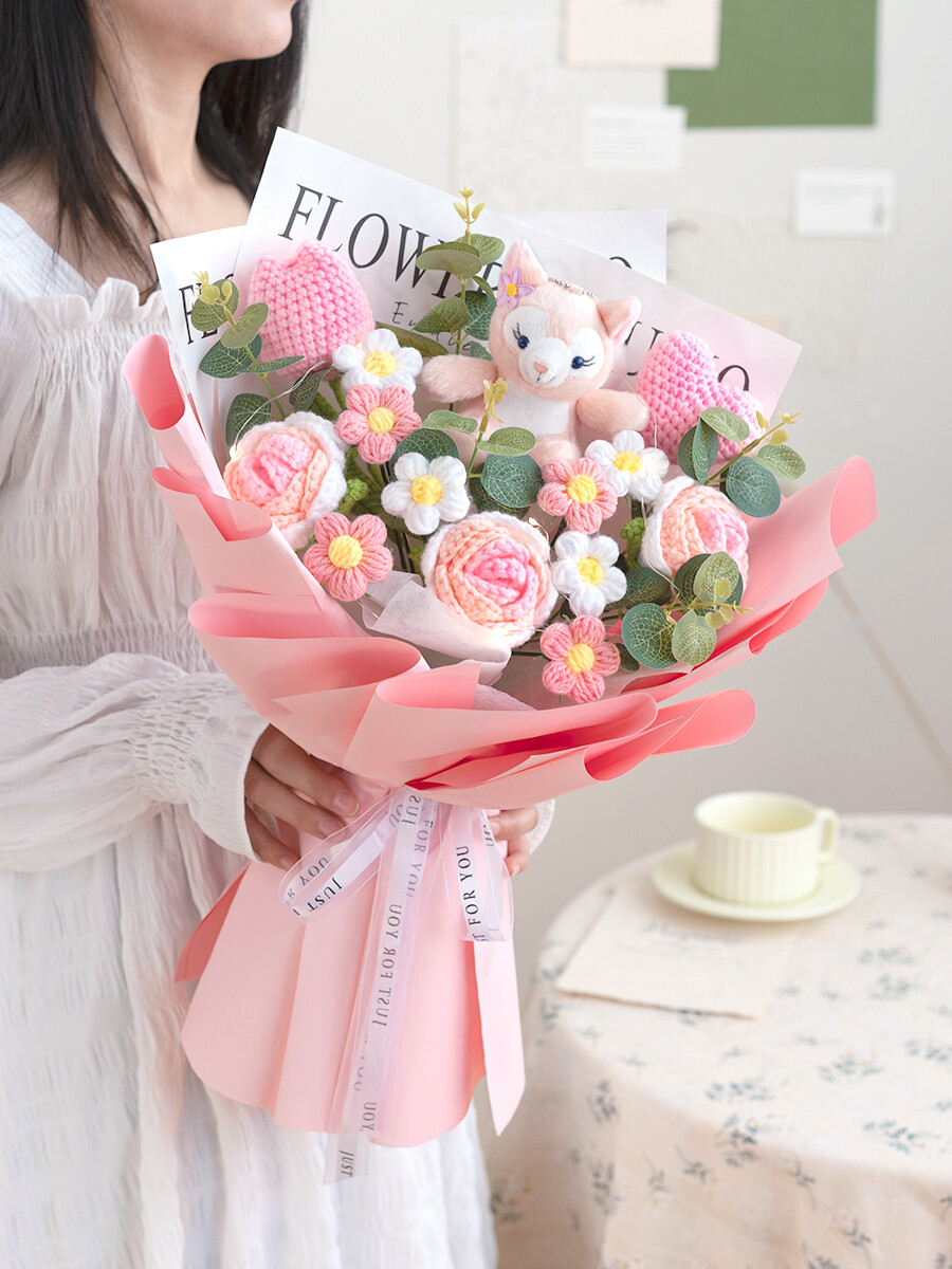 Hook Woven Bouquet  Hand Woven Flower  Flower  Girl's Gift  Finished Product