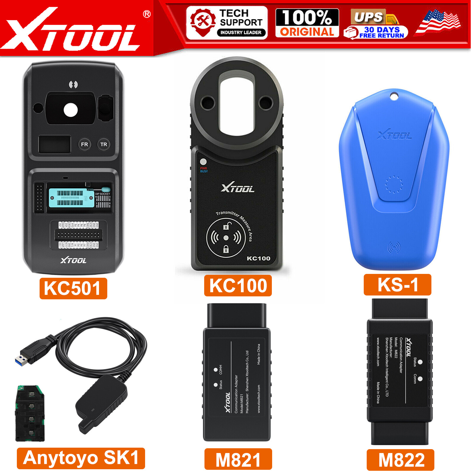XTOOL KC501 M821 M822 KC100 KS-1 Car IMMO Key Programming Tool for D8 D9PRO PAD3