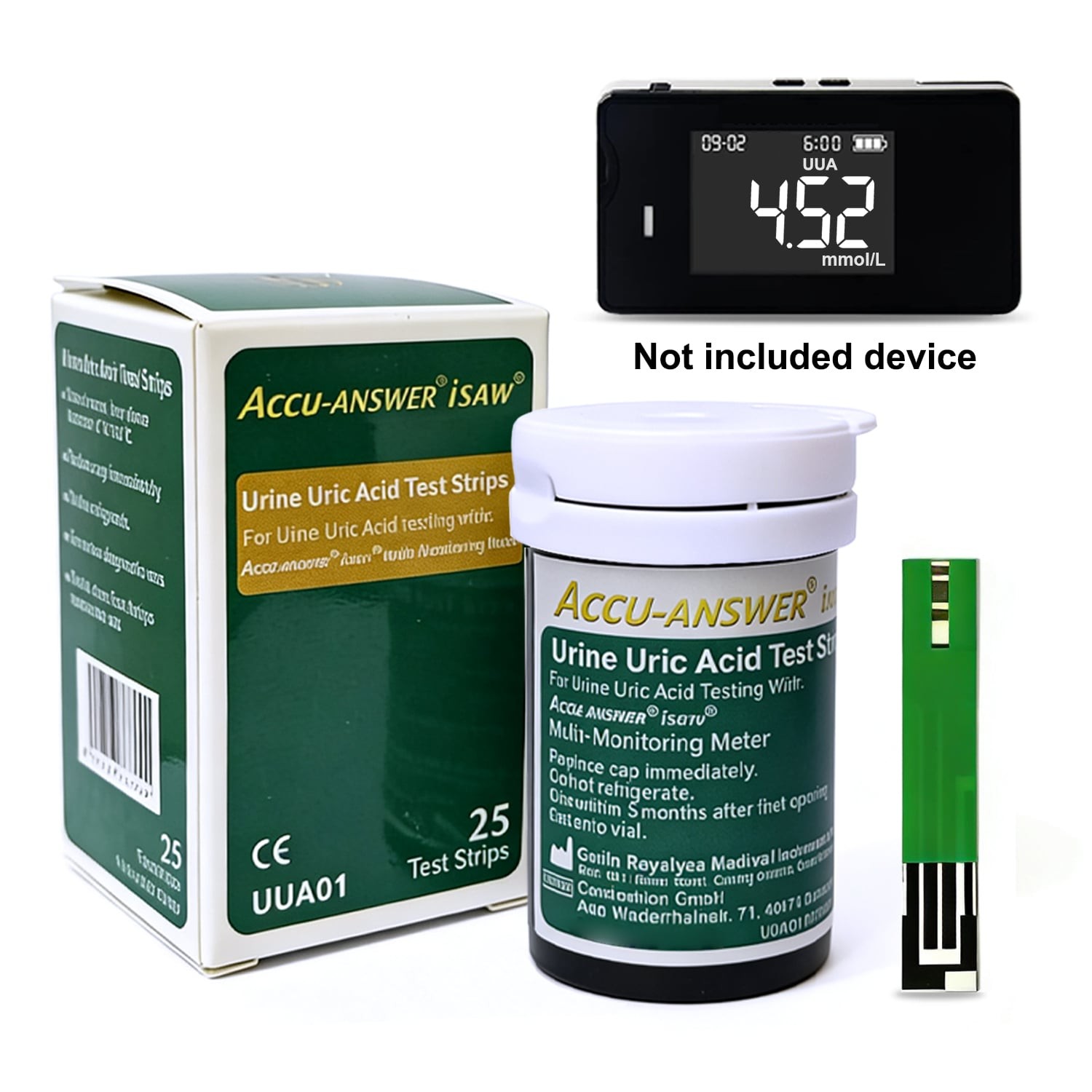 Accu-Answer iSaw Urine Uric Acid Test Strips-25 Test Strips for LBM-01