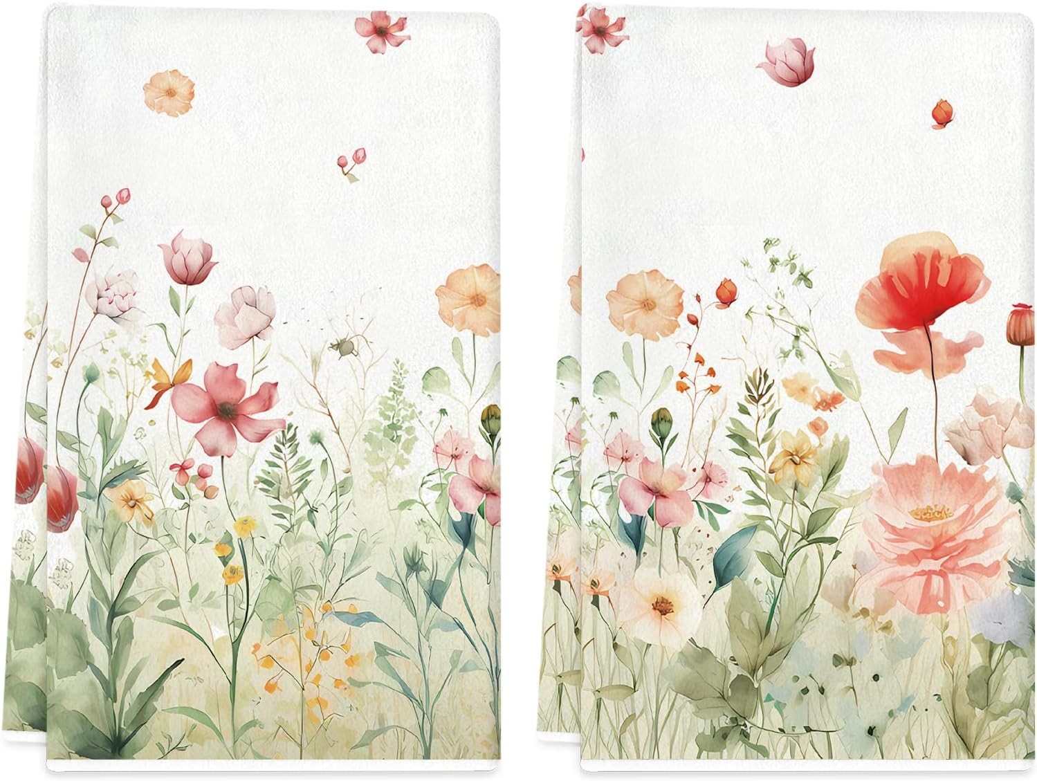 TAJWE Spring Kitchen Towels 18x26 Inch Set of 2 inches, Multicolor