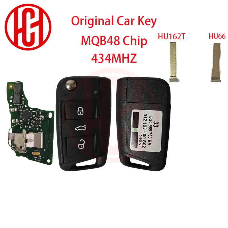 5G0 959 753BA OEM Remote Car Key MQB 434MHz ID48 for Volkswagen VW Golf 7 for Sk