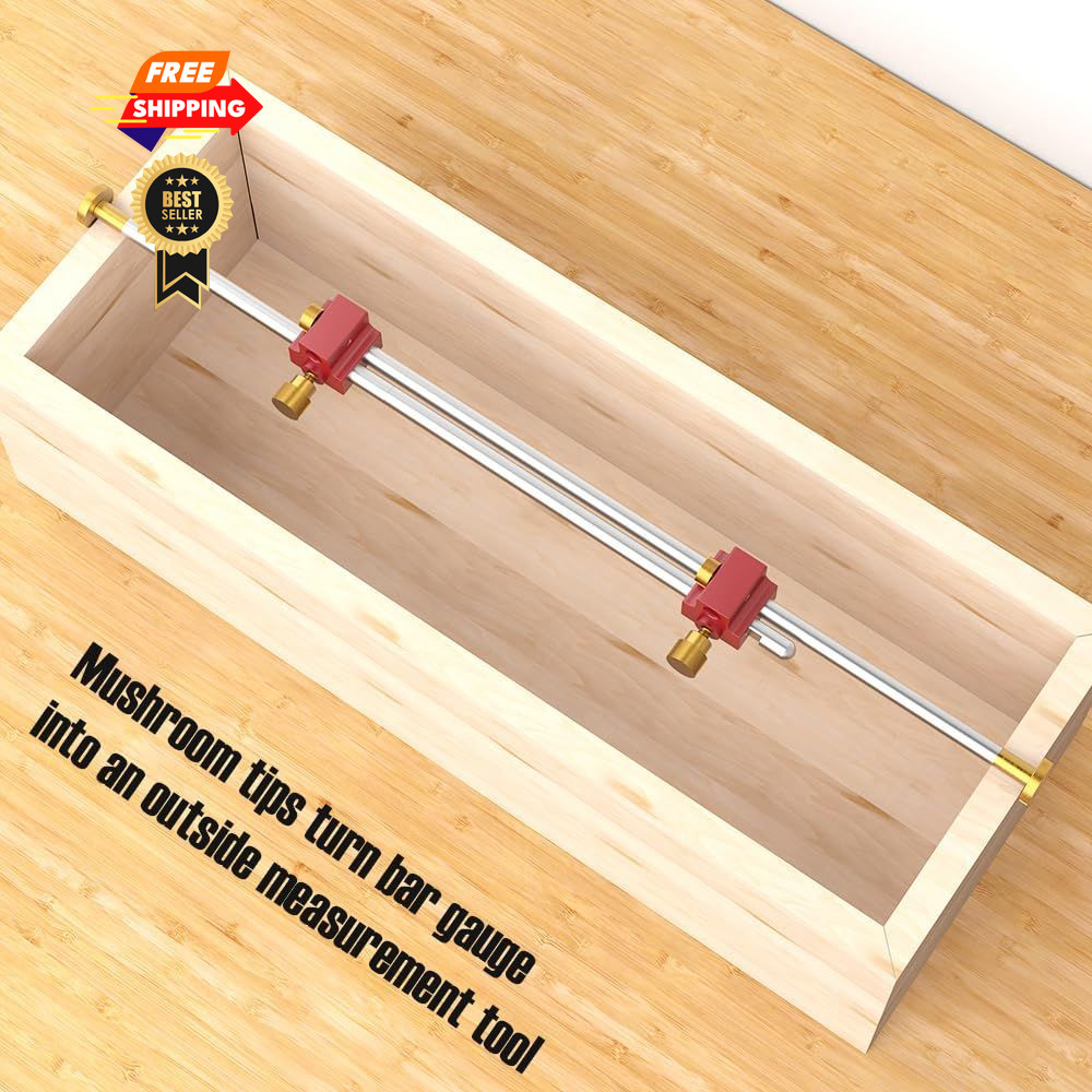 TOOLCOOL Versatile Modular Bar Gauge System Woodworking Tool Set silver