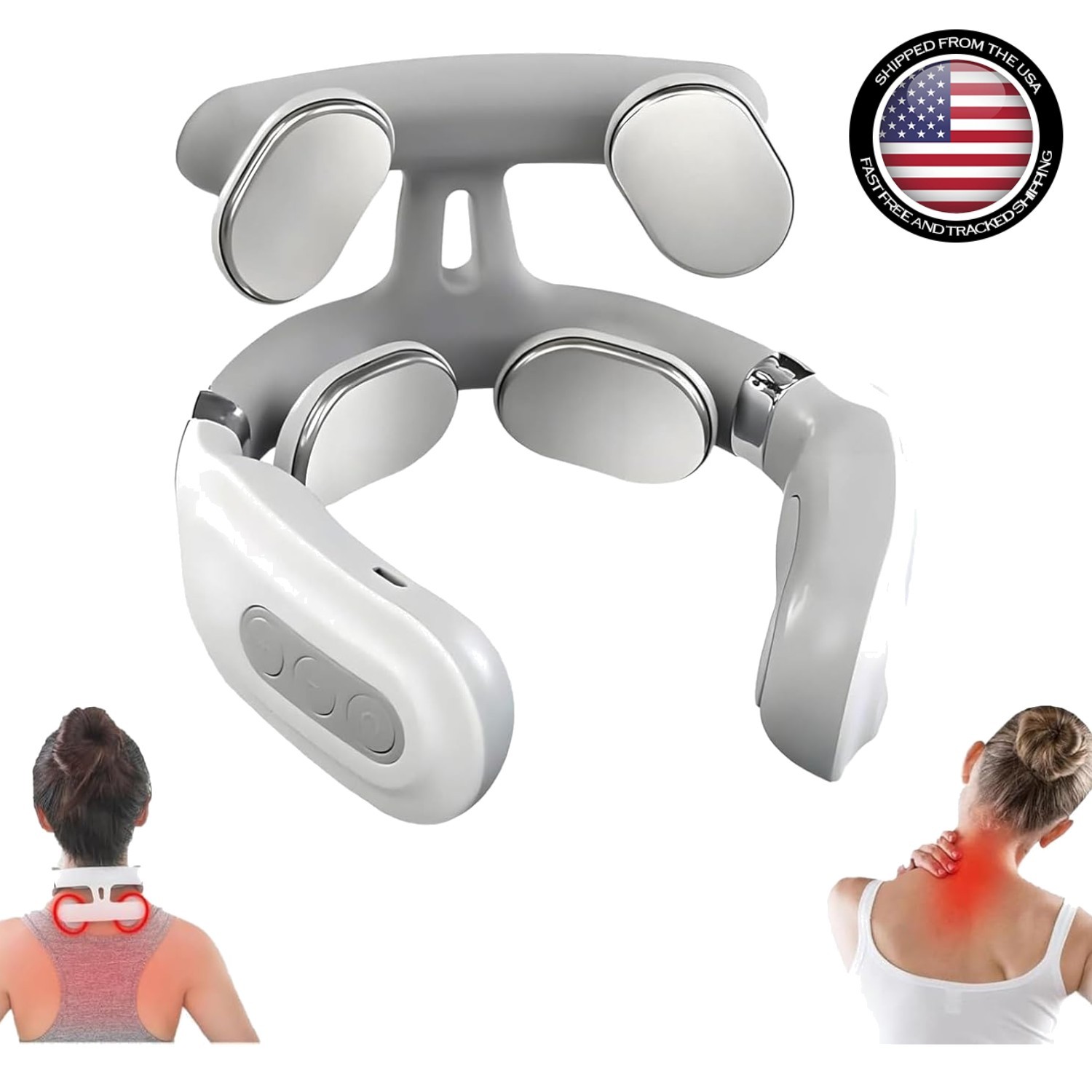 Deep Relaxation with Vitality Magic Pro 2.0 Neck Massager, 15 Intensity Levels