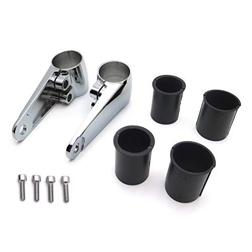 SMT- billet Aluminum Headlight Fork Mounting Brackets Compatible With Chrome