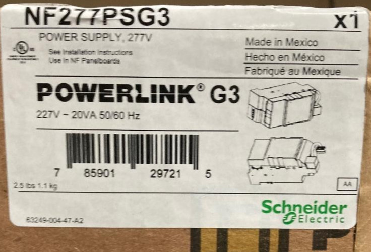 New factory sealed Square D Powerlink G3 Power Supply NF277PSG3