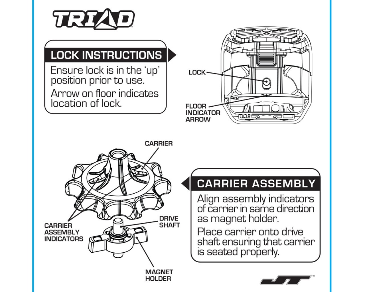 JT Triad Loader with Speed Feed and Rain Cover Black / Red