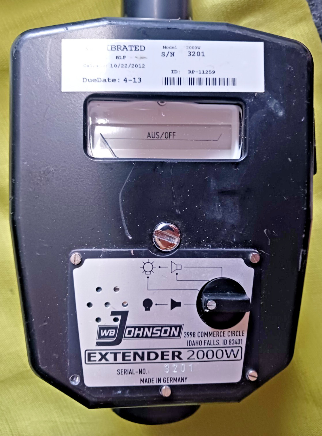 WM B Johnson 2000w Survey Meter Extender