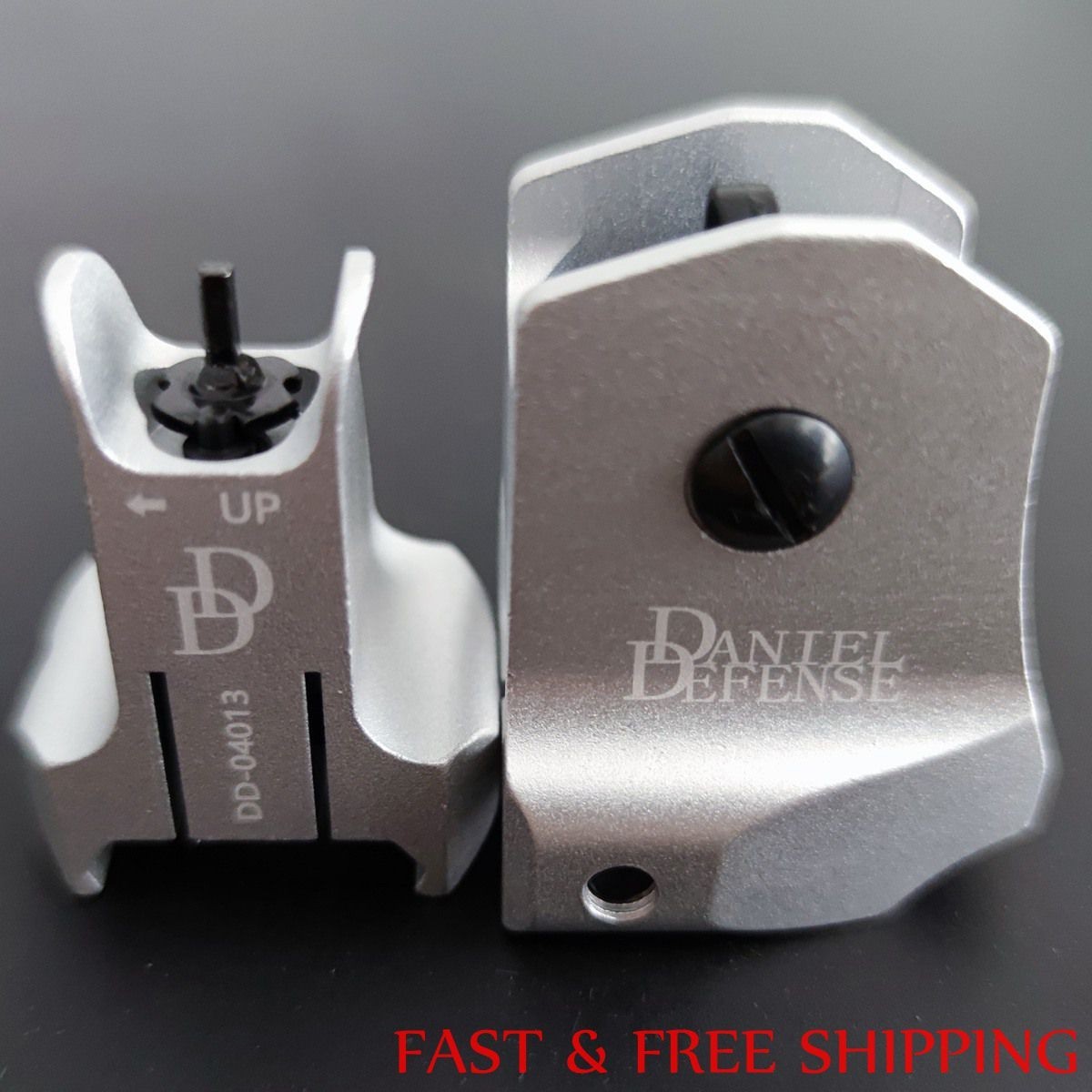 1 Flip-up Low Profile Metal Sight Folding Iron Sights Front & Rear Set D & D
