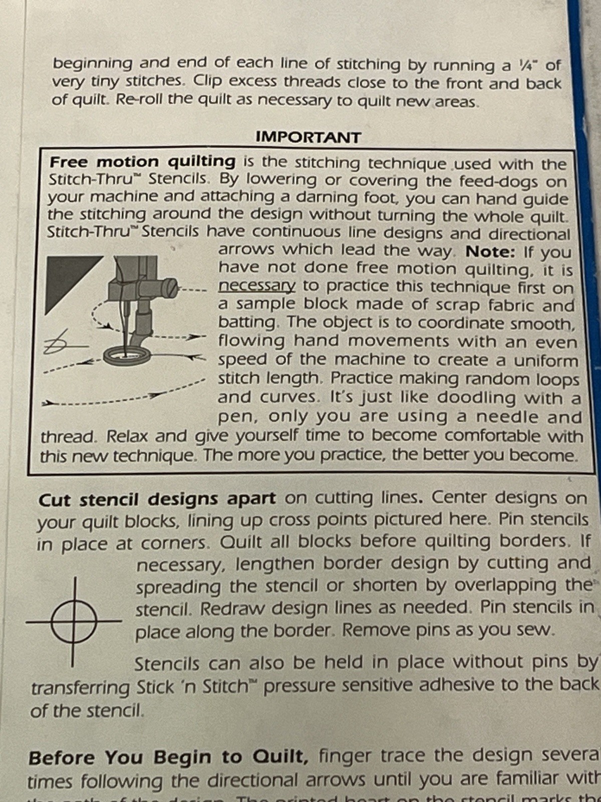 EZ Quilting Stitch-Thru Cable 6104 Cut Pattern