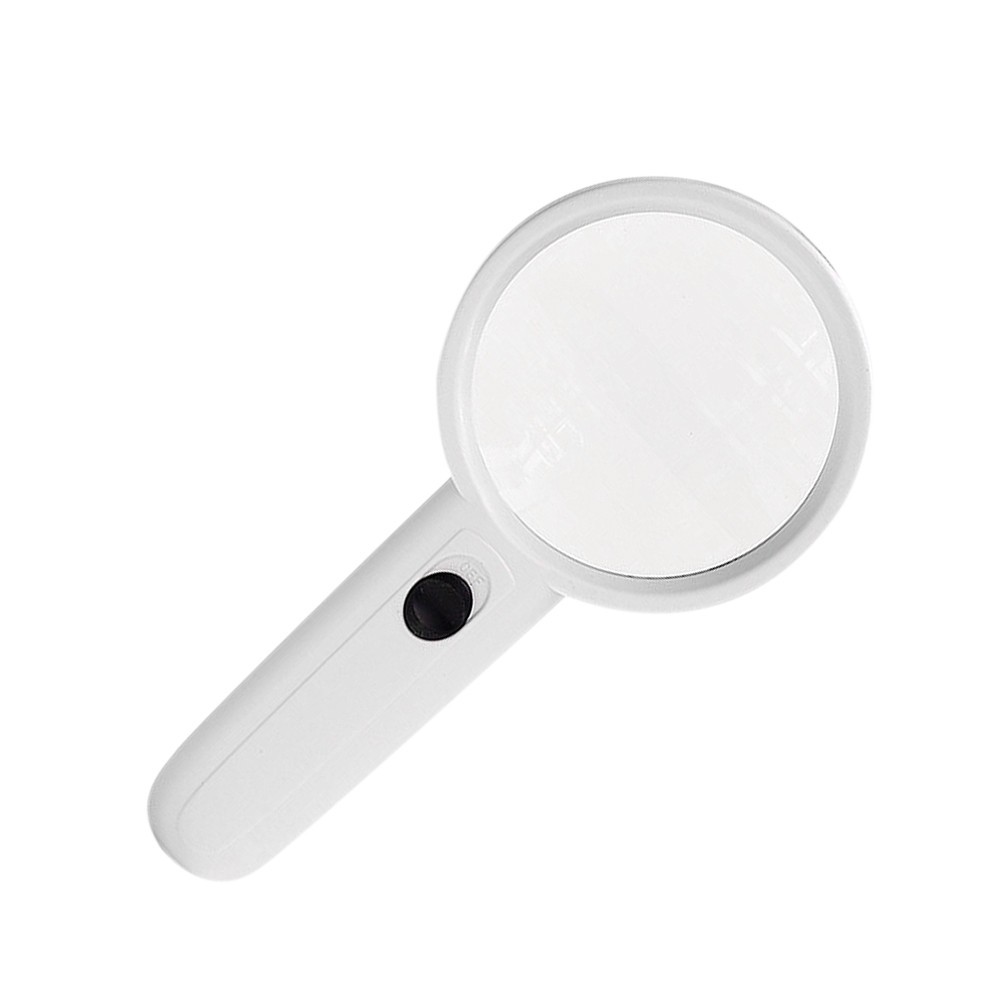 3X Led Glass With Plastic Handle Lightweight Handheld Magnifier