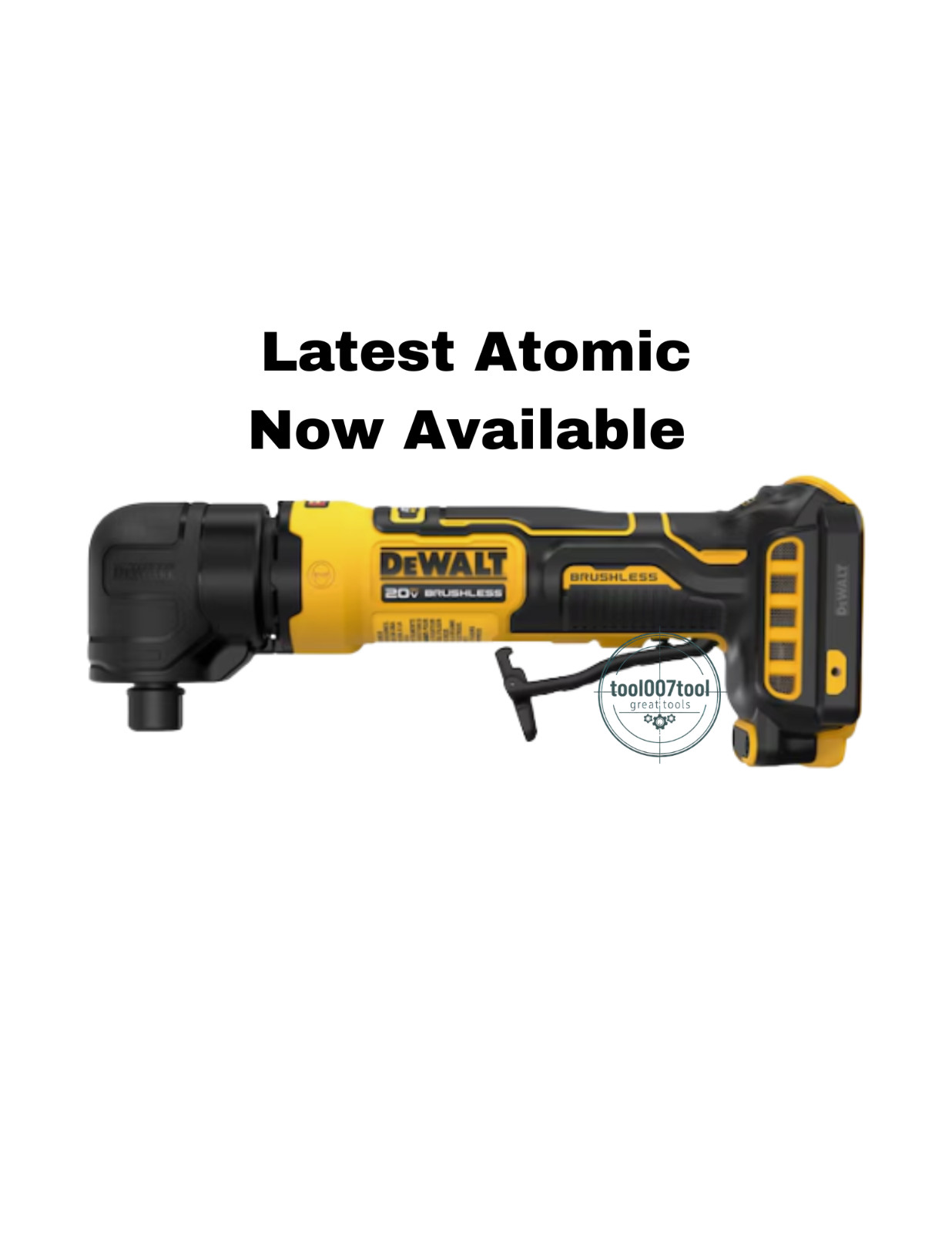 DEWALT DCG422B ATOMIC 20V MAX 1/4" Right Angle Die Grinder Brushless Tool Only
